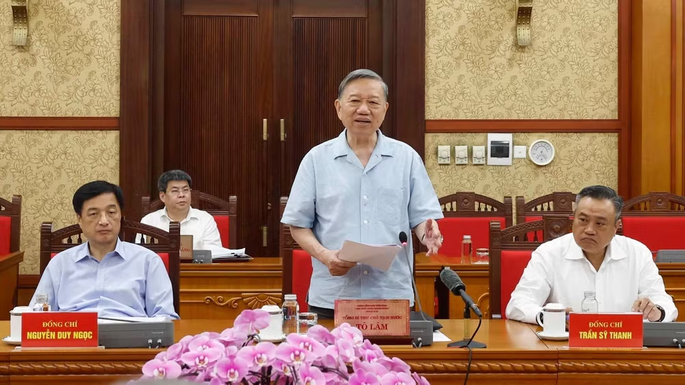Tổng Bí thư, Chủ tịch nước Tô Lâm làm việc với Ban Thường vụ Đảng ủy Thanh tra Chính phủ