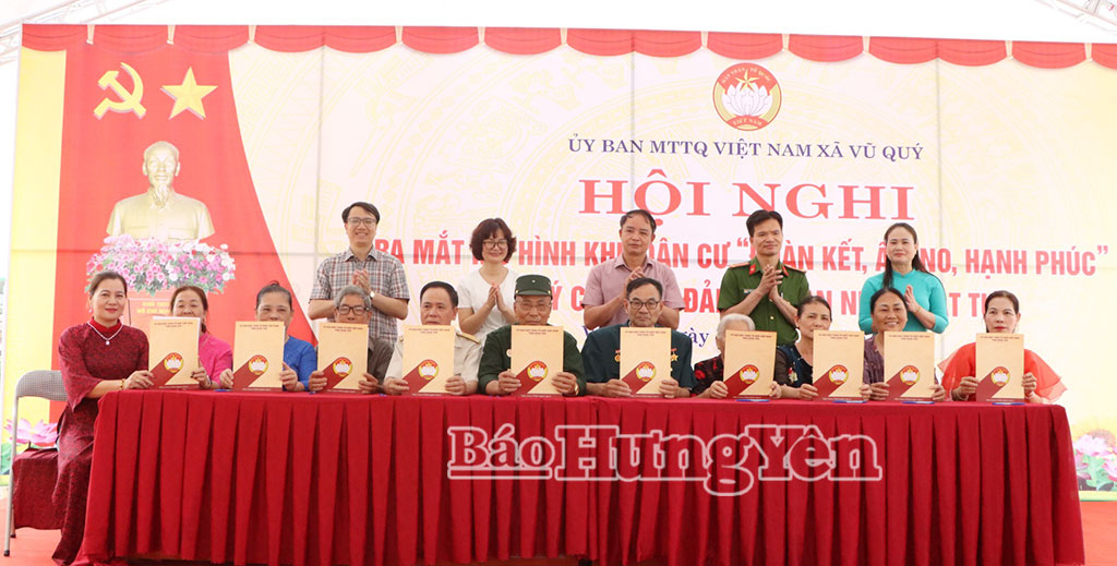 Xã Vũ Quý ra mắt mô hình khu dân cư “Đoàn kết, ấm no, hạnh phúc”