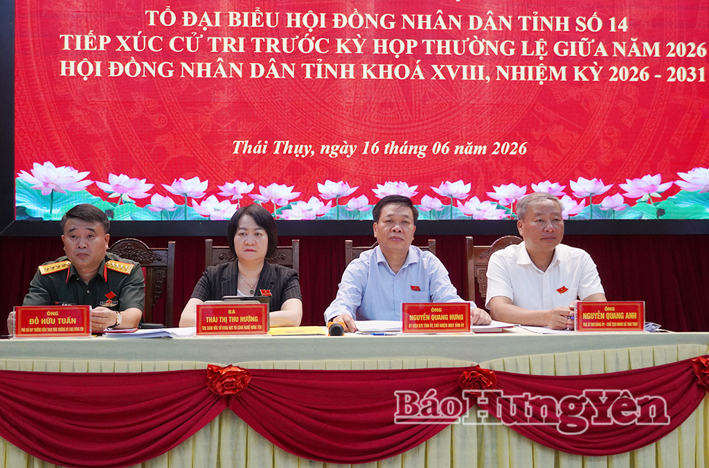 Cử tri xã Thái Thụy kiến nghị nâng cấp hạ tầng giao thông, đầu tư cho thiết chế văn hóa, bảo vệ môi trường