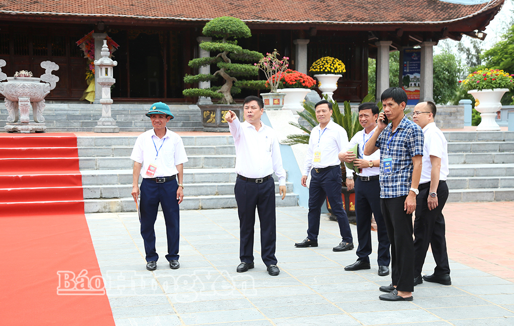 Kiểm tra công tác chuẩn bị trước giờ diễn ra Lễ kỷ niệm 300 năm Ngày sinh Danh nhân văn hóa Lê Quý Đôn