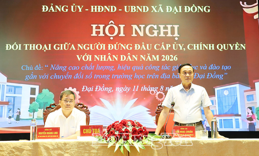 Lãnh đạo xã Đại Đồng đối thoại với Nhân dân