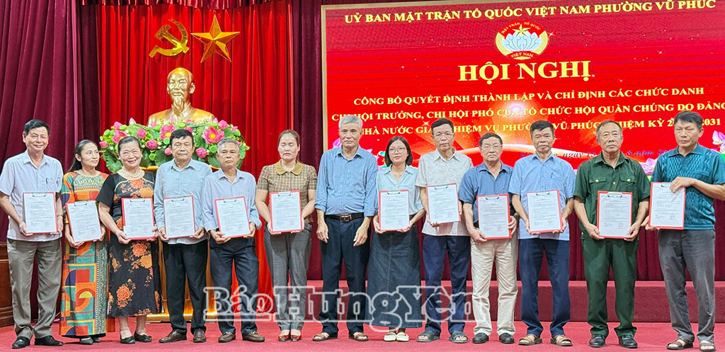 Phường Vũ Phúc kiện toàn các chi hội quần chúng sau sắp xếp