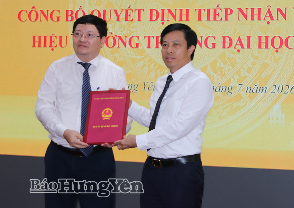 Công bố quyết định tiếp nhận và bổ nhiệm Hiệu trưởng Trường Đại học Thái Bình