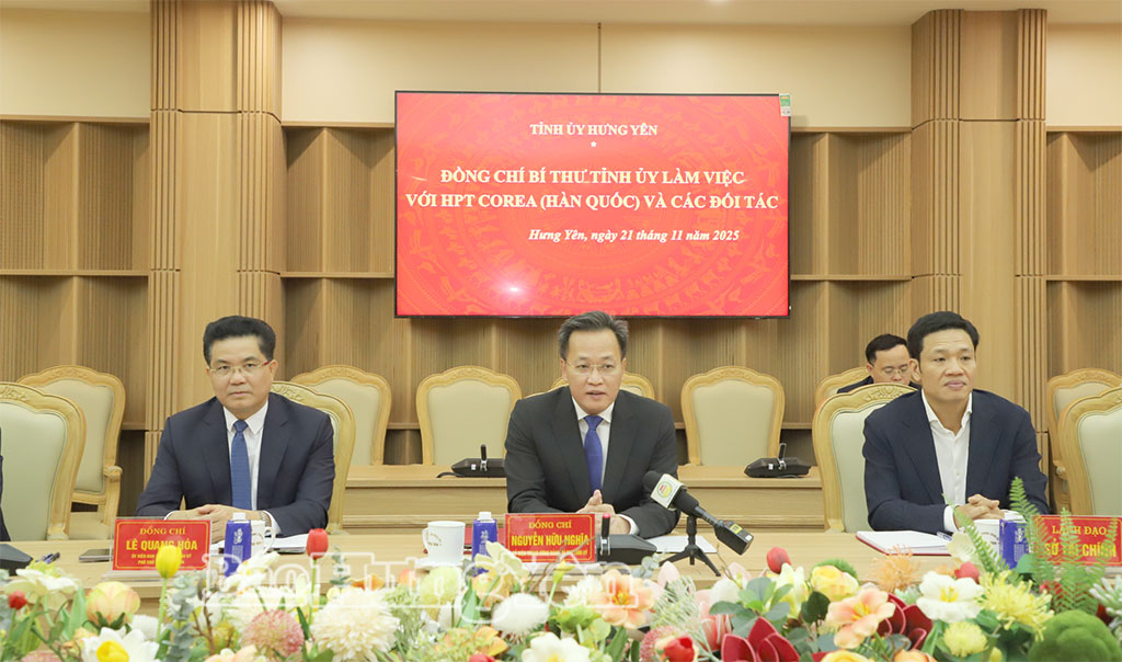 Đồng chí Bí thư Tỉnh ủy Nguyễn Hữu Nghĩa làm việc với Tổ chức thúc đẩy hợp tác kinh tế, đầu tư giữa Hàn Quốc, Việt Nam, Trung Quốc