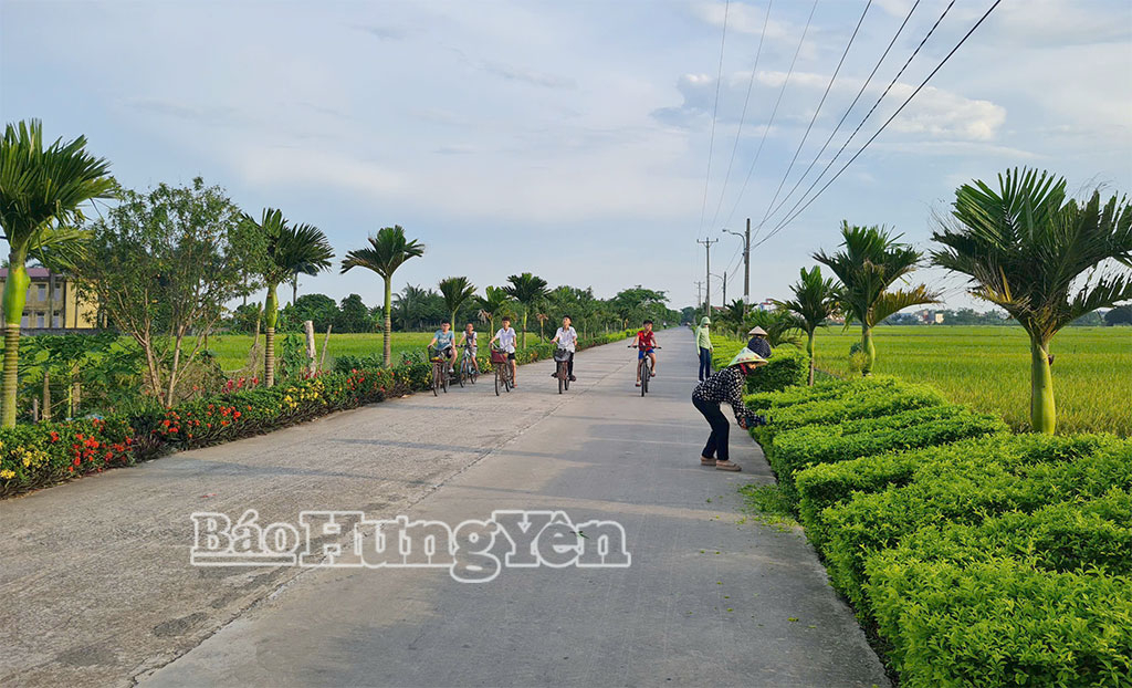Xã Nam Tiên Hưng: Đường làng rực rỡ sắc hoa