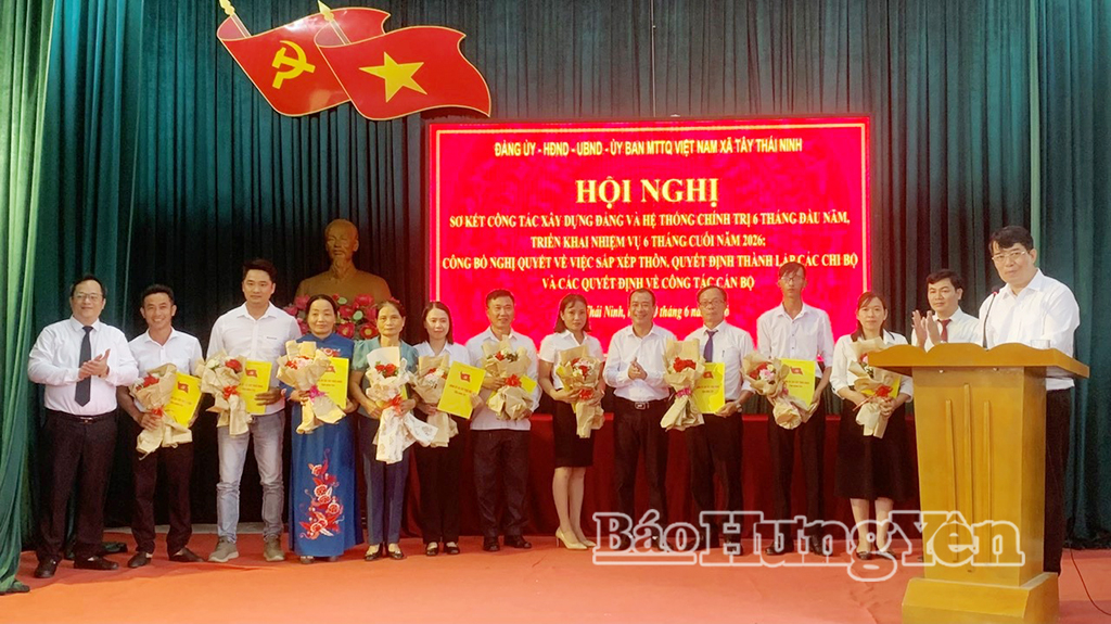 Đảng ủy xã Tây Thái Ninh: Sơ kết công tác xây dựng Đảng 6 tháng đầu năm