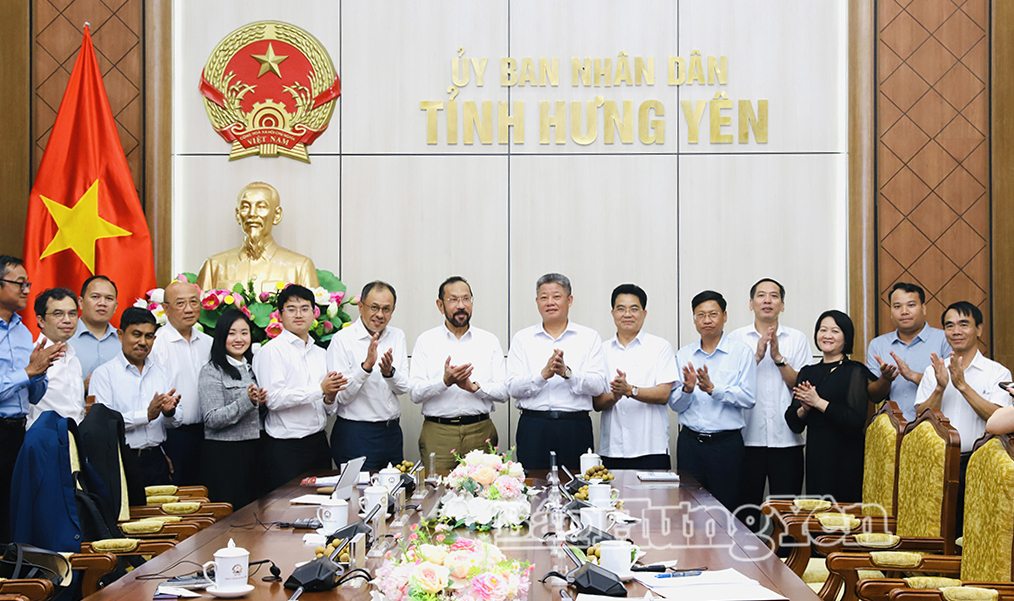 UBND tỉnh làm việc với các doanh nghiệp đến tìm hiểu cơ hội đầu tư tại Hưng Yên