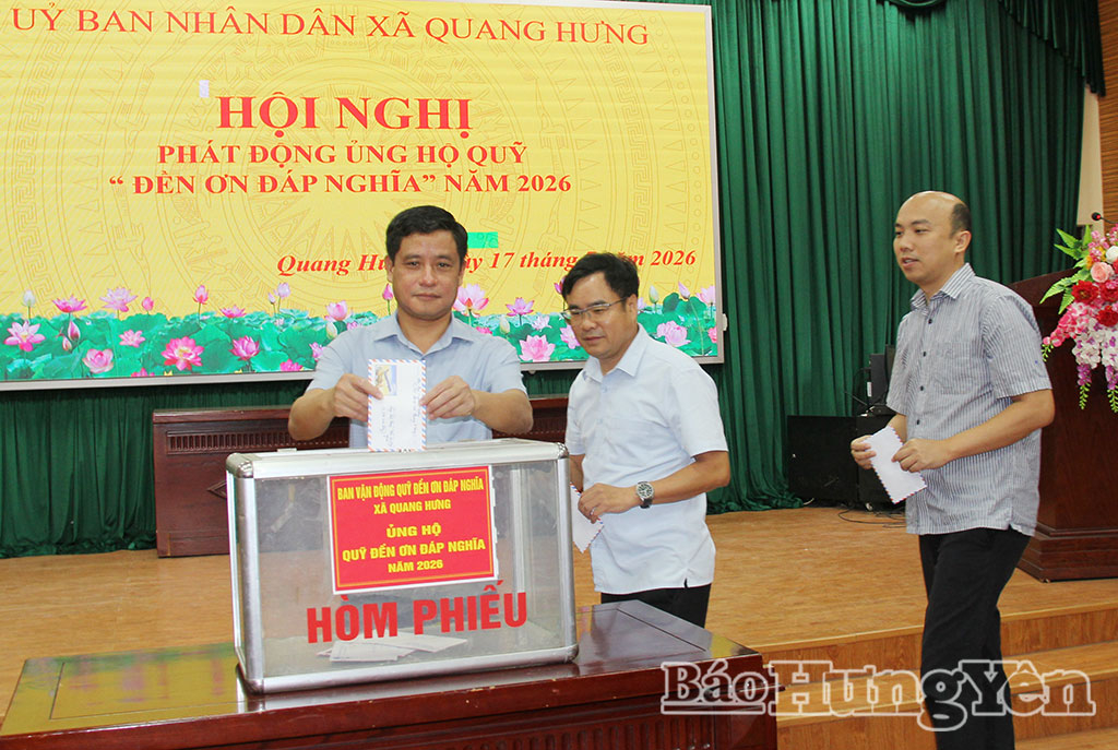 Xã Quang Hưng: Phát động ủng hộ Quỹ “Đền ơn đáp nghĩa” năm 2026