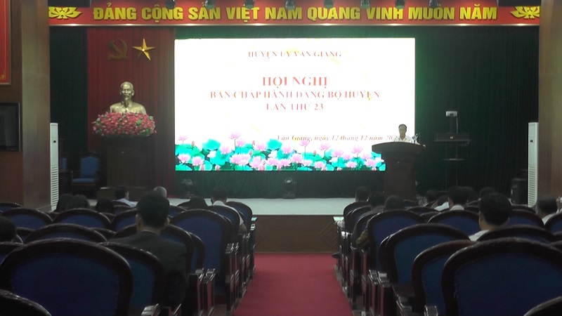 Huyện ủy Văn Giang tổ chức hội nghị Ban chấp hành Đảng bộ huyện lần thứ 23