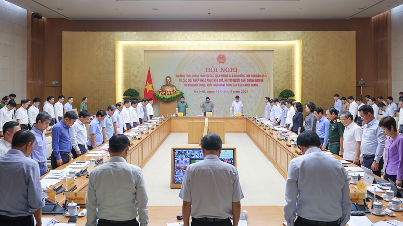 Thủ tướng Phạm Minh Chính chủ trì Hội nghị trực tuyến về khắc phục hậu quả bão Yagi