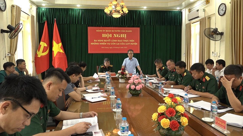 Đảng ủy Quân sự huyện ra Nghị quyết lãnh đạo thực hiện những nhiệm vụ còn lại của lực lượng vũ trang huyện